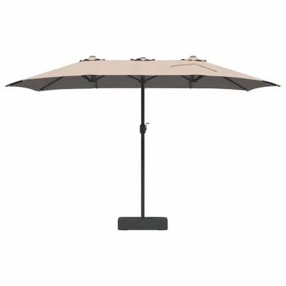Parasol de Grădină Gri taupe 385x209x244 cm - Livrare Gratuită