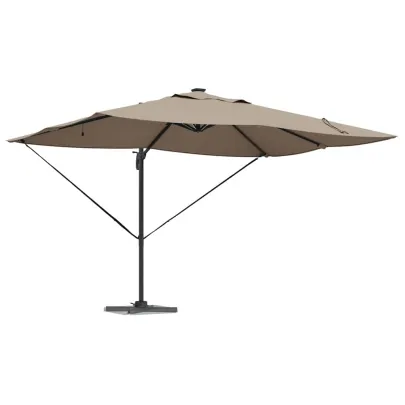 Umbrelă Cantilever Roma cu LED-uri pentru Exterior