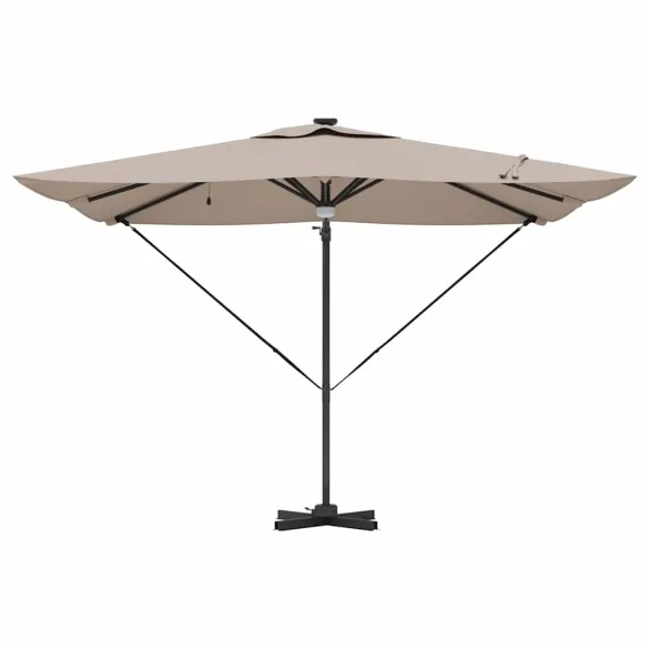 Umbrelă Grădină Cantilever cu LED-uri Aluminiu | Livrare Gratuită