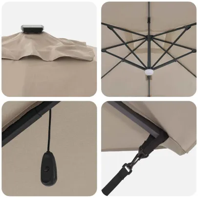 Umbrelă Suspendată Exterior - Protecție Soare Grădină