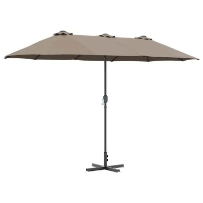 Parasol de Grădină Gri taupe 380x196x235 cm | Livrare Gratuită