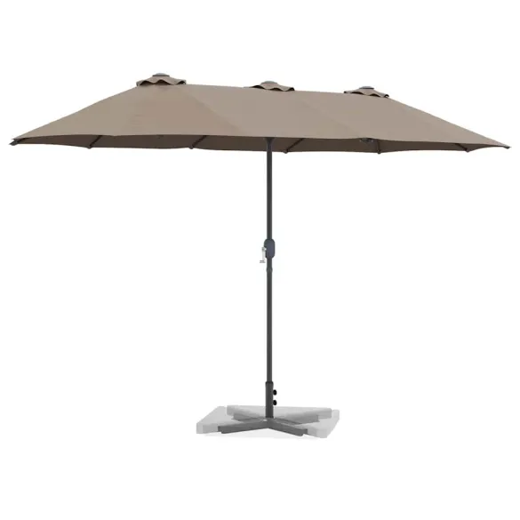Parasol de Grădină Gri taupe 380x196x235 cm | Livrare Gratuită