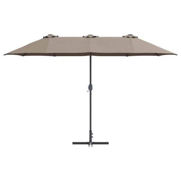 Parasol de Grădină Gri taupe 380x196x235 cm | Livrare Gratuită