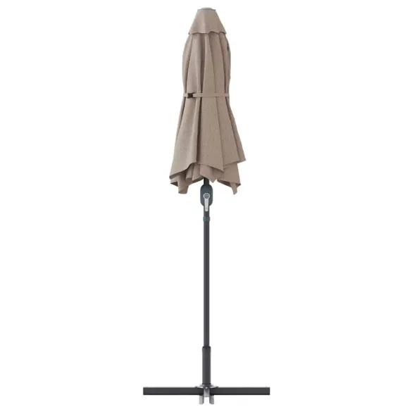 Parasol de Grădină Gri taupe 380x196x235 cm | Livrare Gratuită