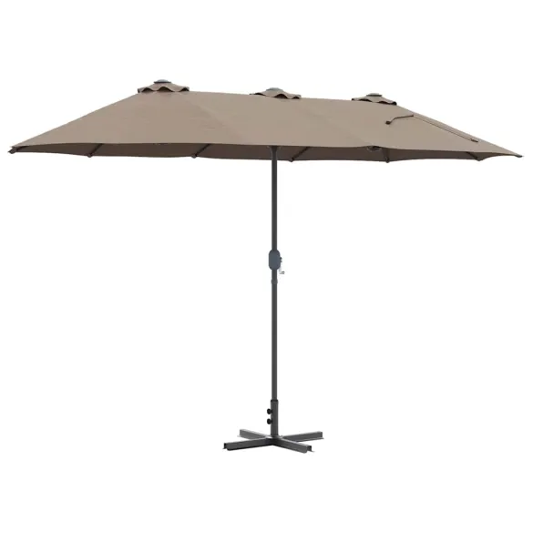 Parasol de Grădină Gri taupe 380x196x235 cm | Livrare Gratuită