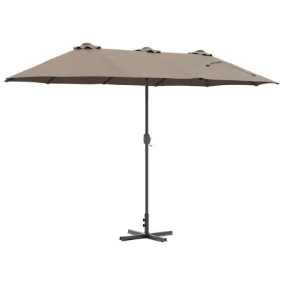 Parasol de Grădină Gri taupe 380x196x235 cm | Livrare Gratuită