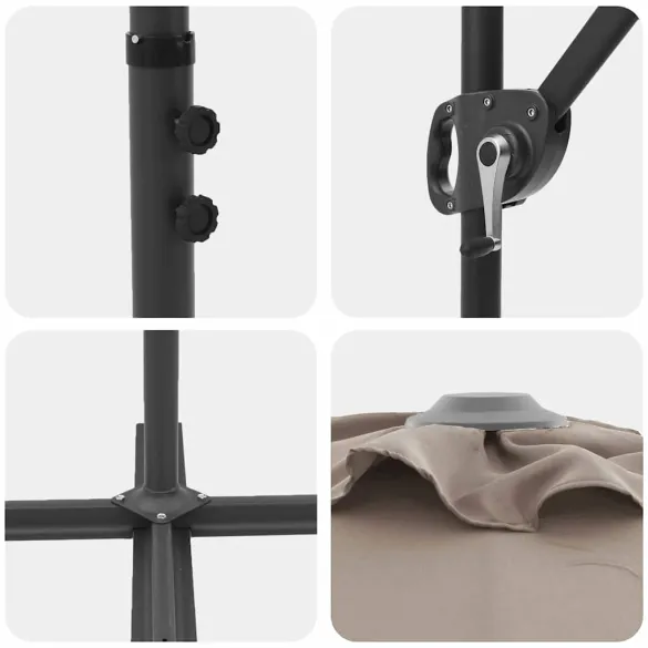 Parasol Cantilever Grădină cu Blocare | Livrare Gratuită
