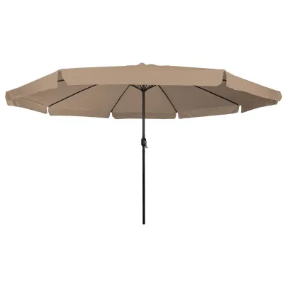 Umbrelă de Grădină Rotundă 395 cm - Gri Taupe | Livrare Gratuită