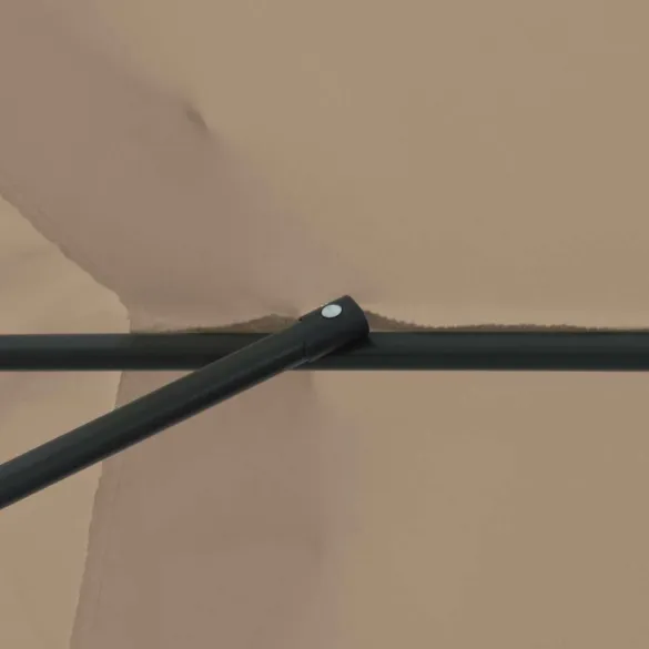 Umbrelă de Grădină Rotundă 395 cm - Gri Taupe | Livrare Gratuită
