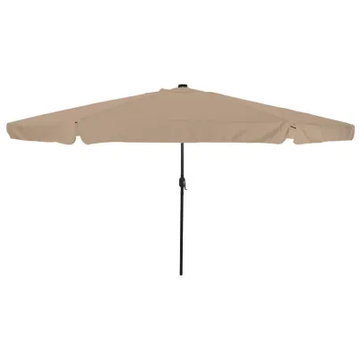 Umbrelă de grădină cu LED-uri - ø395 cm - Gri Taupe | Livrare Gratuită
