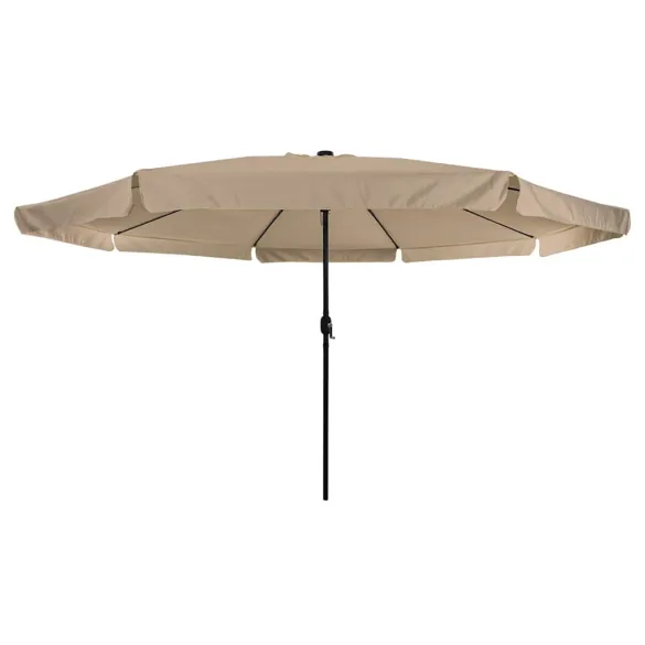 Umbrelă de grădină cu LED-uri - ø395 cm - Gri Taupe | Livrare Gratuită