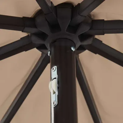 Umbrelă de grădină cu LED-uri - ø395 cm - Gri Taupe | Livrare Gratuită