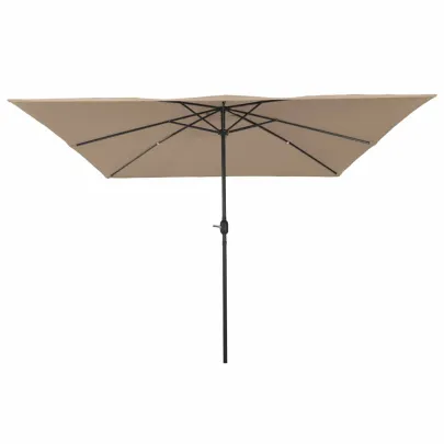 Umbrelă Pătrată Grădină 295x245 cm Gri Taupe - Livrare Gratuită