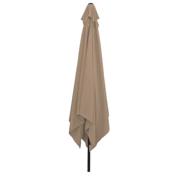 Umbrelă Pătrată Grădină 295x245 cm Gri Taupe - Livrare Gratuită