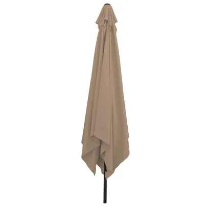 Umbrelă Pătrată Grădină 295x245 cm Gri Taupe - Livrare Gratuită