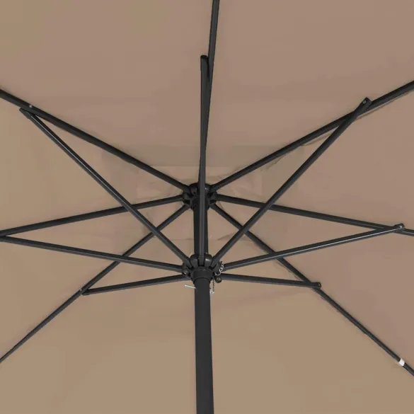 Umbrelă Pătrată Grădină 295x245 cm Gri Taupe - Livrare Gratuită