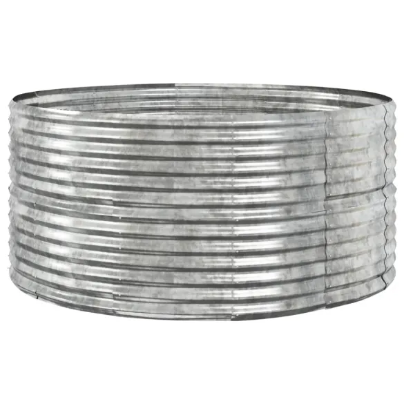 Jardinieră Grădină Oțel Argintiu 140x140x68 cm - Livrare Gratuită