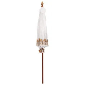 Umbrelă Balineză Manuală 250 cm - Bumbac și Lemn | Livrare Gratuită 2