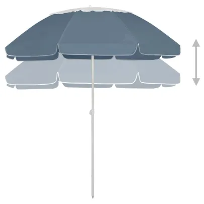 Umbrelă de Plajă Albastră 300 cm - Protecție UV | Livrare Gratuită