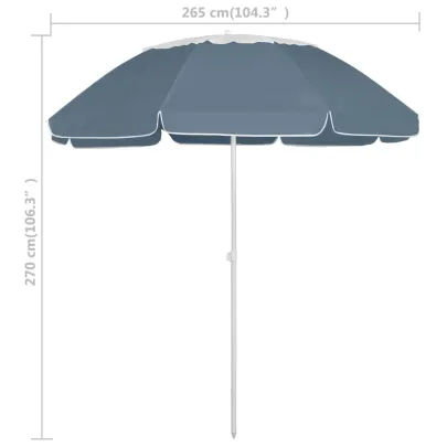 Umbrelă de Plajă Albastră 300 cm - Protecție UV | Livrare Gratuită