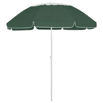 Umbrelă de Plajă Verde 300 cm cu Protecție UV | Livrare Gratuită