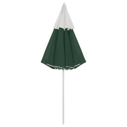 Umbrelă de Plajă Verde 300 cm cu Protecție UV | Livrare Gratuită