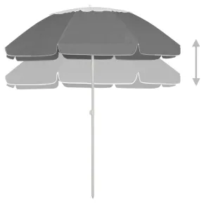 Umbrelă de Plajă 300 cm Antracit - Protecție UV | Livrare Gratuită 2