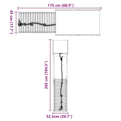 Set de joacă exterior lemn masiv de pin | Livrare gratuită