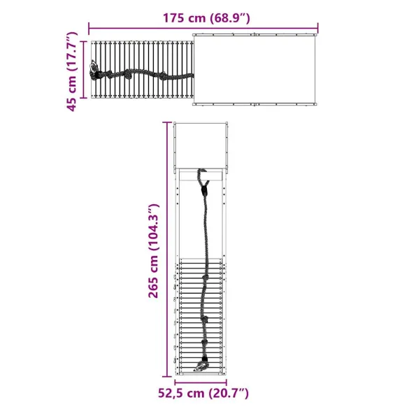 Set de joacă exterior lemn masiv de pin | Livrare gratuită