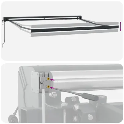Marchiză Automată Retractabilă pentru Exterior 350x250 cm