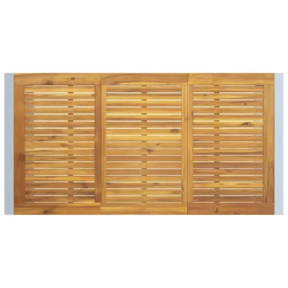 Set Dining Grădină 7 Piese - Lemn Acacia Metal | Livrare Gratuită