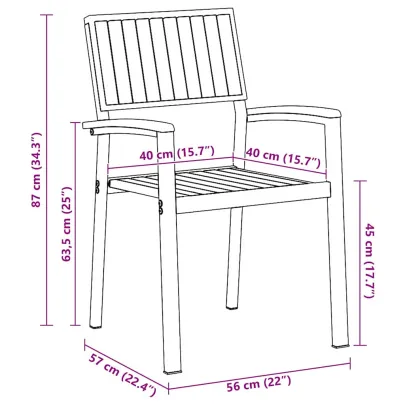 Set Dining Grădină 7 Piese - Lemn Acacia Metal | Livrare Gratuită