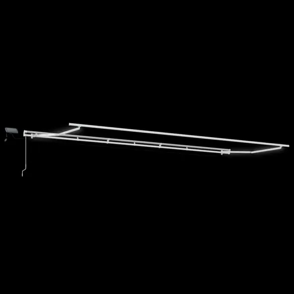 Marchiză Manuală Albă 600x350 cm cu LED | Livrare Gratuită