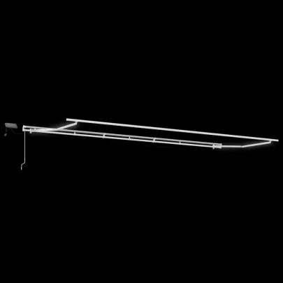 Marchiză Manuală Albă 600x350 cm cu LED | Livrare Gratuită