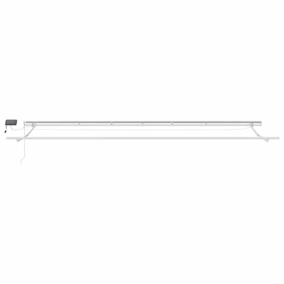 Marchiză Manuală Albă 600x350 cm cu LED | Livrare Gratuită