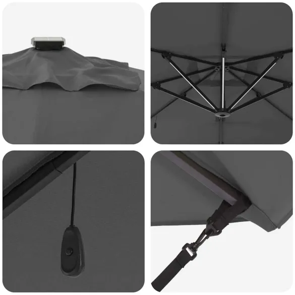 Parasol Roma Brat Articulat Aluminiu | Livrare Gratuita