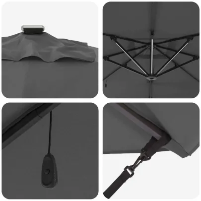 Parasol Roma Brat Articulat Aluminiu | Livrare Gratuita