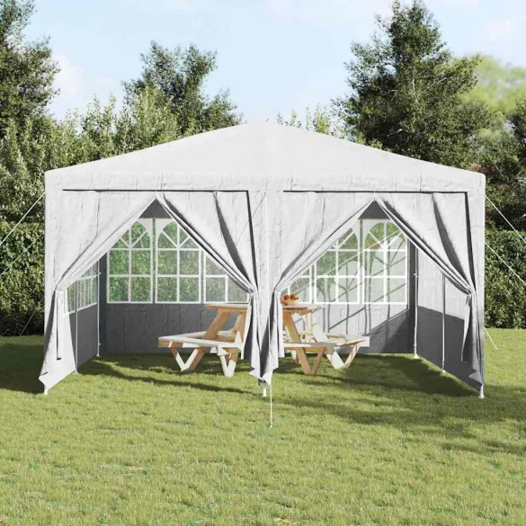 Tenda de Petrecere Alba, 4x4m cu 8 Pereți | Livrare Gratuită