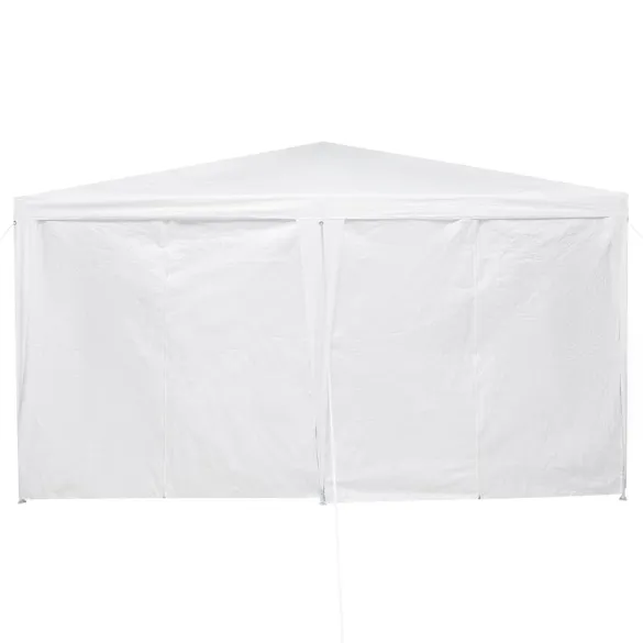 Tenda de Petrecere Alba, 4x4m cu 8 Pereți | Livrare Gratuită