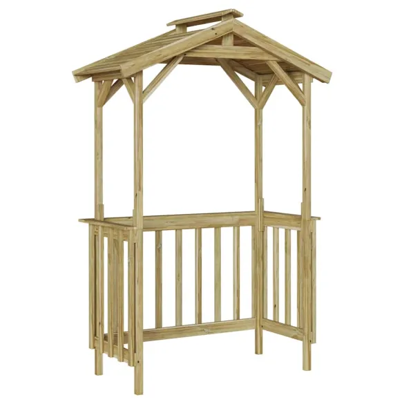 Adăpost BBQ Rustic Hexagonal - Lemn Rezistent la Vreme