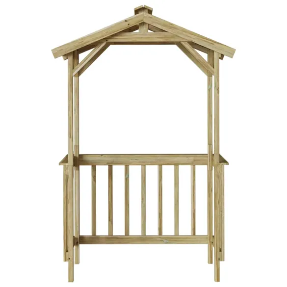 Adăpost BBQ Rustic Hexagonal - Lemn Rezistent la Vreme