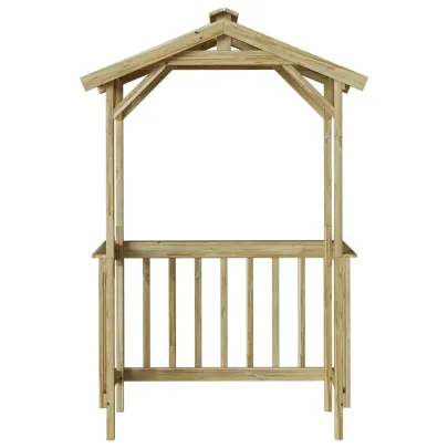 Adăpost BBQ Rustic Hexagonal - Lemn Rezistent la Vreme