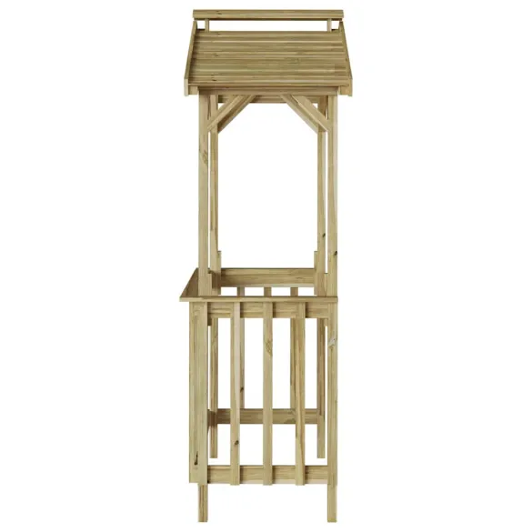 Adăpost BBQ Rustic Hexagonal - Lemn Rezistent la Vreme