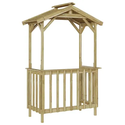 Adăpost BBQ Rustic Hexagonal - Lemn Rezistent la Vreme