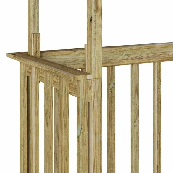 Adăpost BBQ Rustic Hexagonal - Lemn Rezistent la Vreme