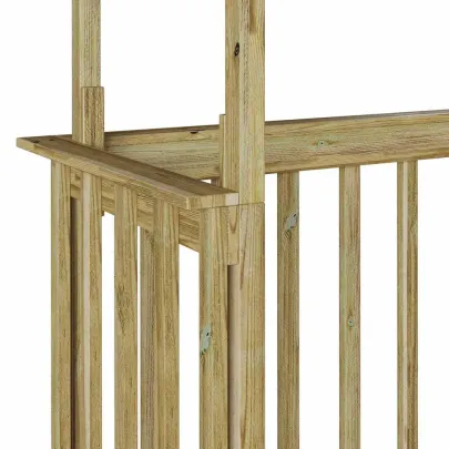 Adăpost BBQ Rustic Hexagonal - Lemn Rezistent la Vreme