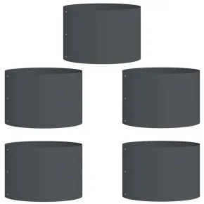 Ghivece Metalice Antracit - Set 5 Bucăți pentru Grădină 2