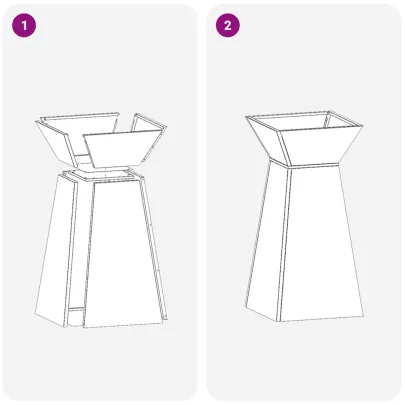 Suport Plante Antracit Plastic Interior/Exterior