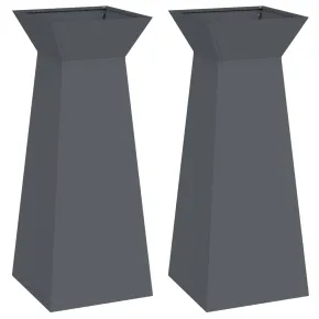 Suport Plante Antracit Plastic Interior/Exterior 40x40x101 cm 2