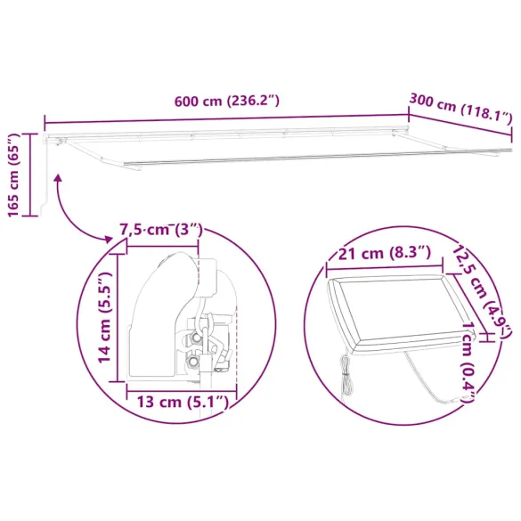 Cortină Retractabilă Manuală 6x3m - Umbră Perfectă Grădină